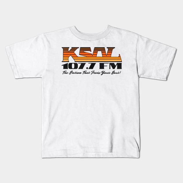 KSOL 107.7 SOUL Bay Area Defunct Radio Station Kids T-Shirt by darklordpug